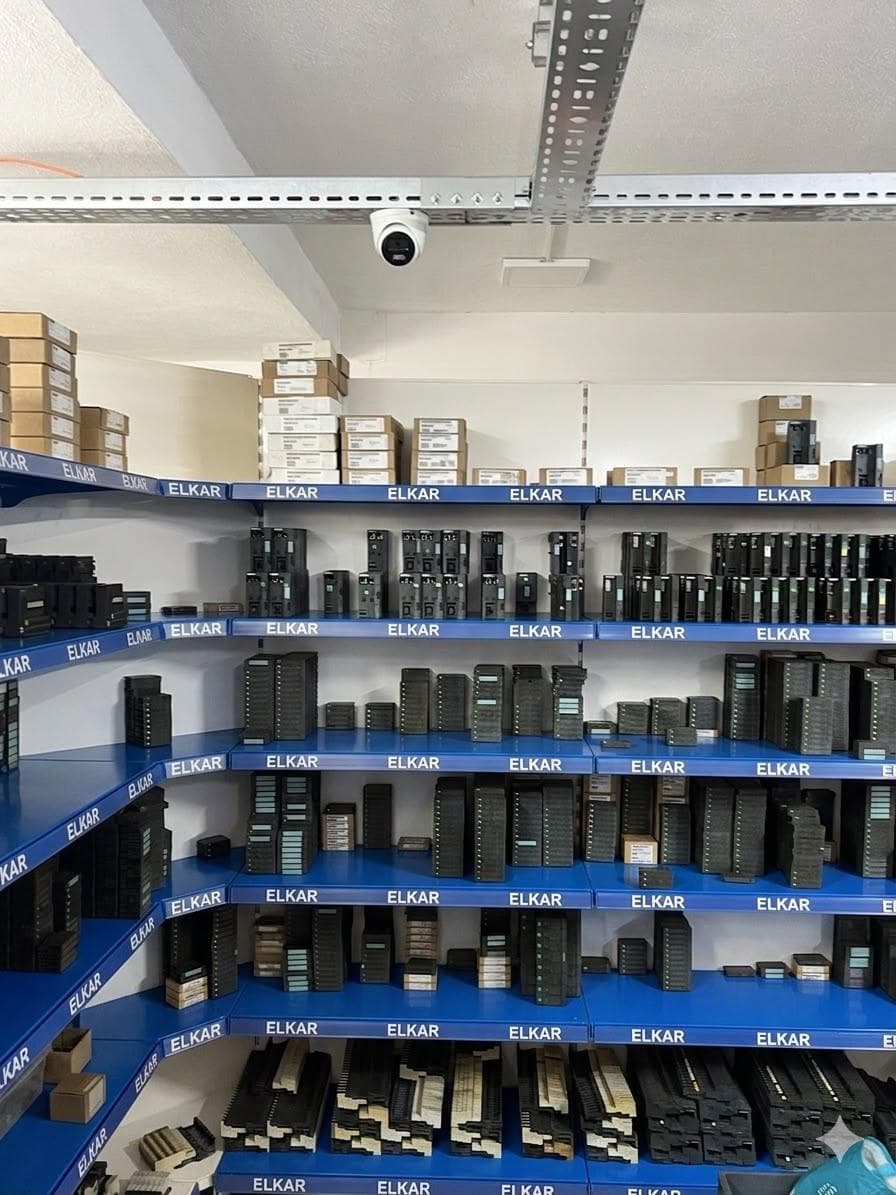 ELKAR warehouse — PLC module shelves